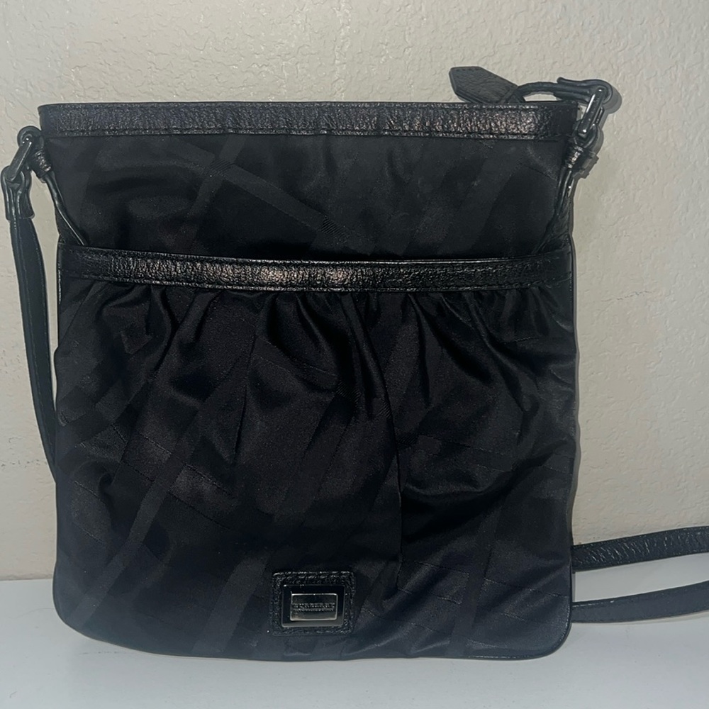 Burberry Crossbody Bag in Black Nylon and Leather Trim